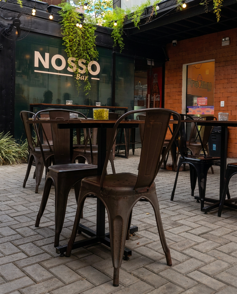 Fachada do boulevard de containers da Turismoteca em Blumenau